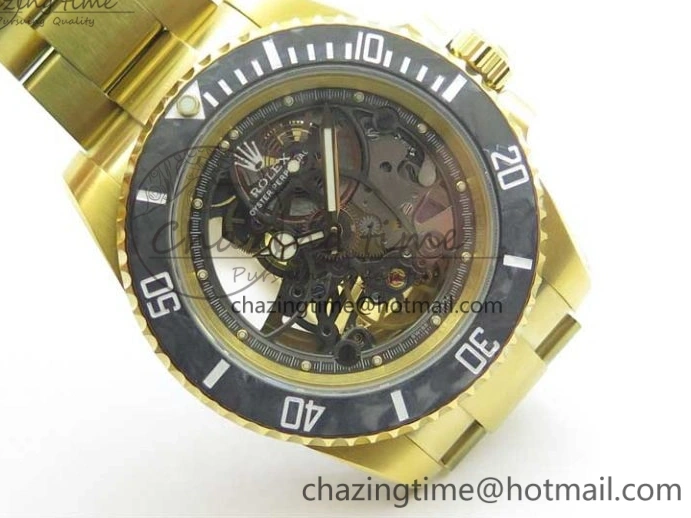 Good Copy Rolex Watches Skeleton Submariner on SA YG Edition Pirlo Project Bracelet Best 2981 YG Andrea VRF Popular 0108